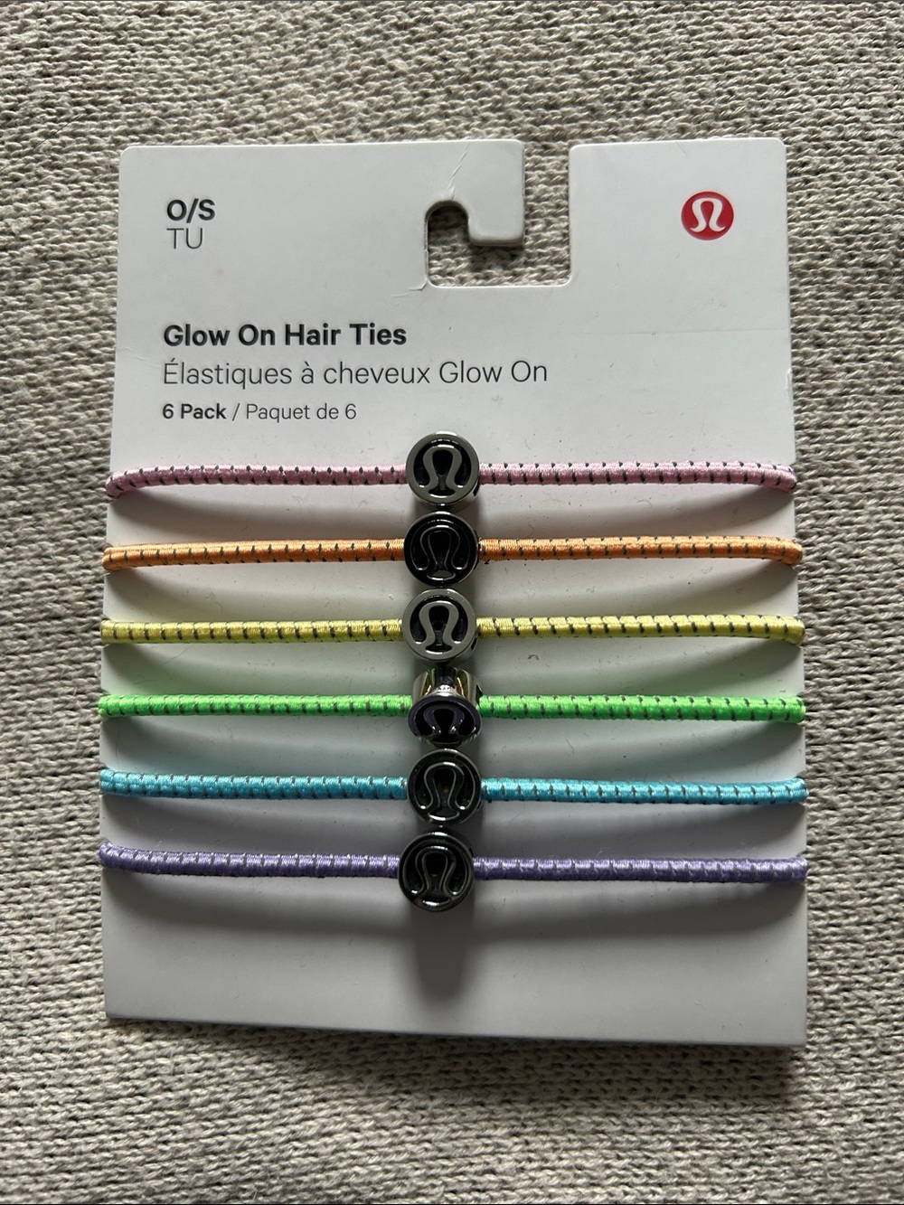 lululemon athletica Glow On Hair Ties - Pastel Rainbow 6-Pack